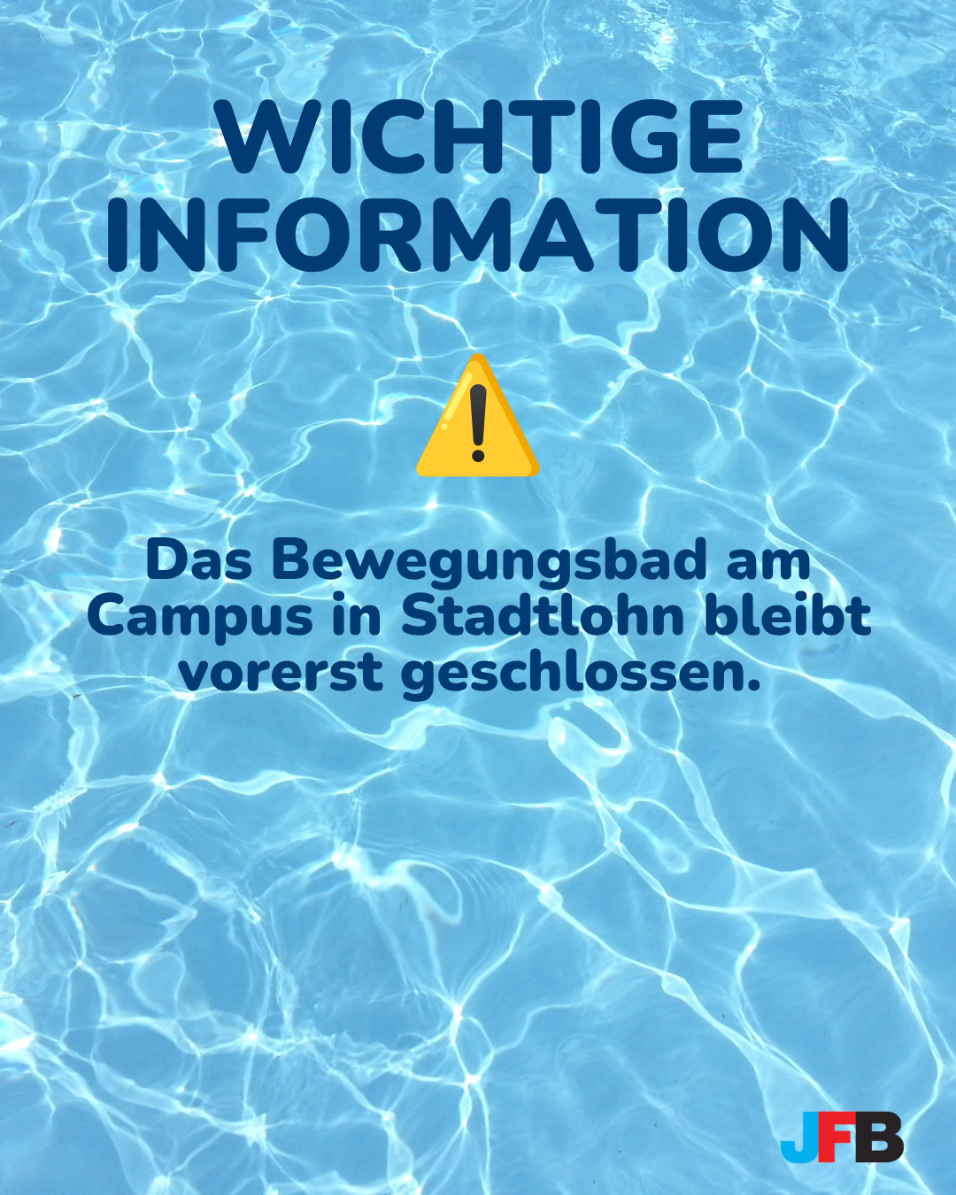 ⚠️ Wichtige Information zu unseren Kursen im Bewegungsbad